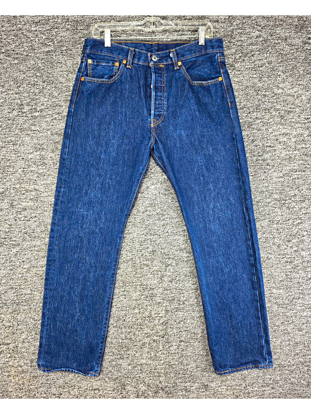 Levi's 501 XXSeries Dark Wash Blue Straight Button Fly 5-Pocket Cotton Denim Men